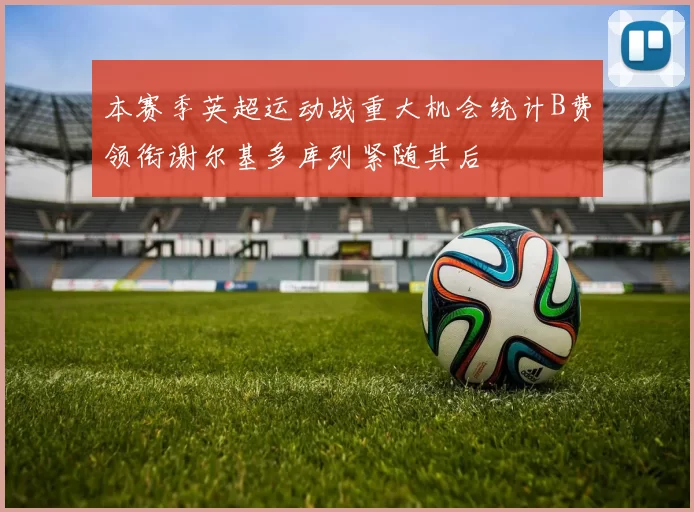 本赛季英超运动战重大机会统计B费领衔谢尔基多库列紧随其后